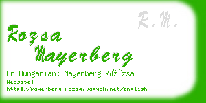 rozsa mayerberg business card